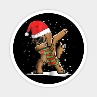Dabbing Goldendoodle Santa Christmas Dog Lovers Magnet